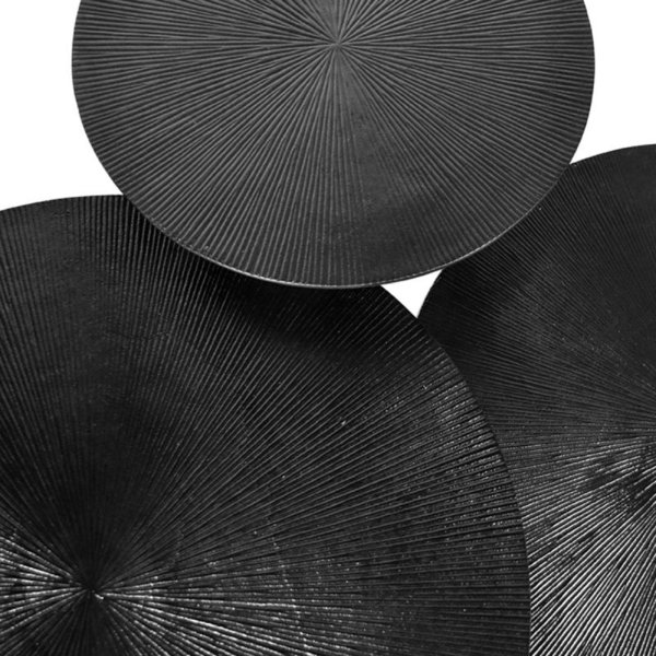 Salontafel Set Nobby 60x60x45 cm Zwart Metaal