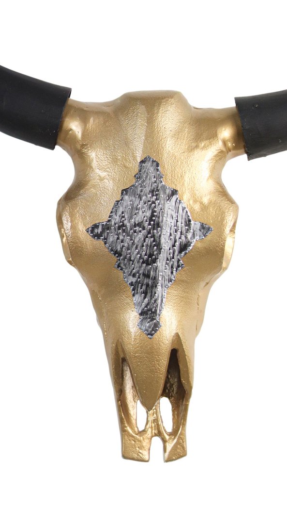 Buffelkop S  60x60x10 cm  Goud|Zwart  Metaal