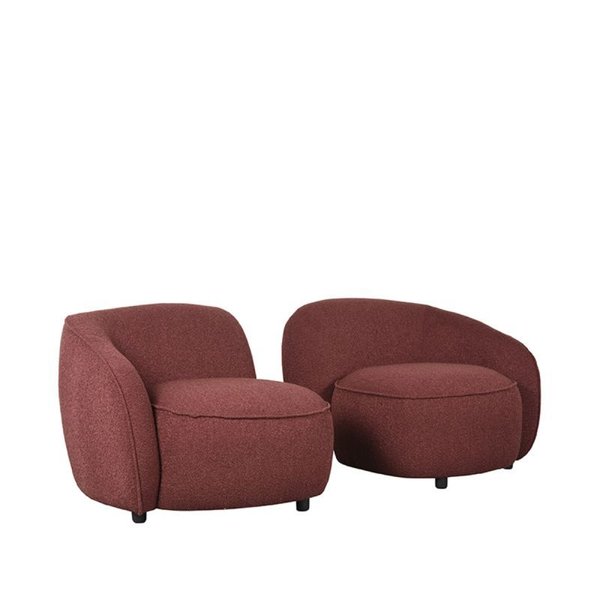 Fauteuil Livo Links Winered Chique Boucle