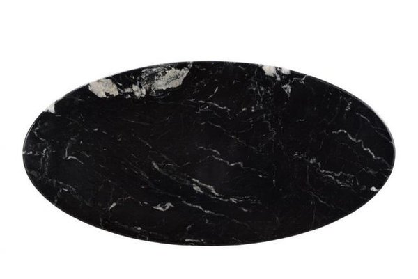 Eettafel Ovaal Marmer Zwart| Web Black 200 cm | Leverbaar Vanaf Week 16
