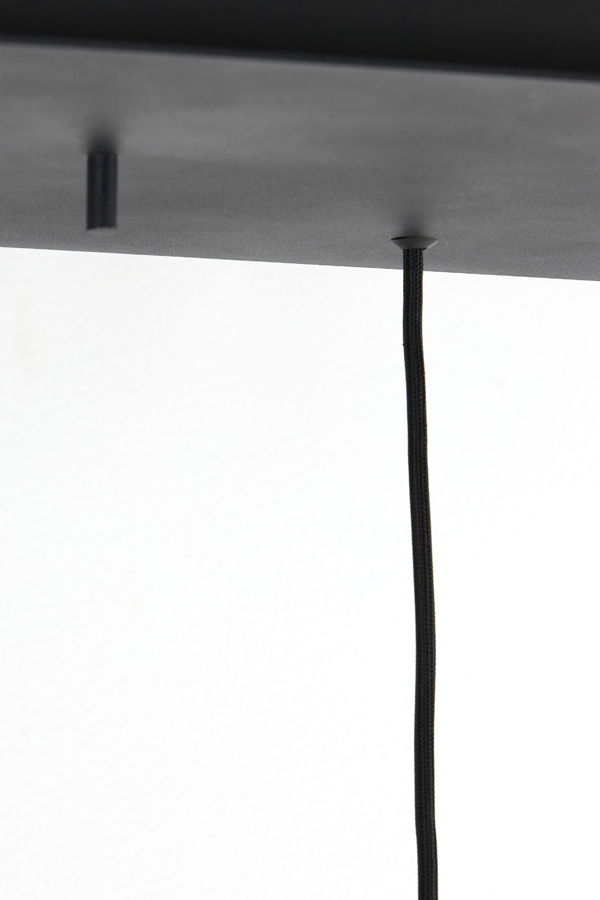 Hanglamp Mayson 10L 120x60x110 cm | Smoke Glas-Mat Zwart | Leverbaar Vanaf Week 14