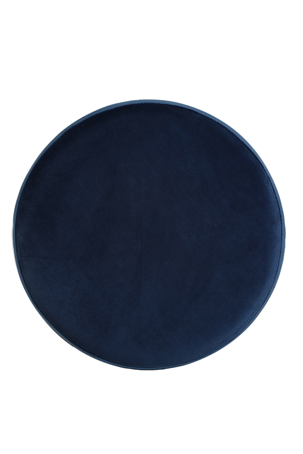Barkruk Alice Ø41x73 cm |Velvet Donker Blauw-Zwart