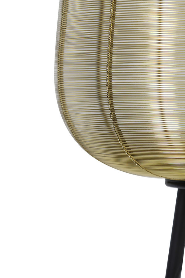 Vloerlamp driepoot Ø37x147 cm ADETA | goud+mat zwart| Leverbaar Vanaf Week 14