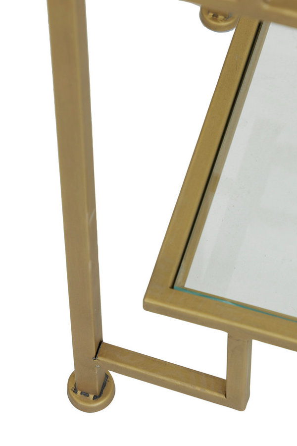 Kast Sutera Open 90x39x174 cm | Helder Glas Goud Metaal