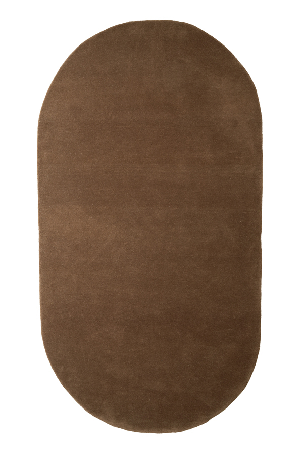 Vloerkleed Boje 300x160 cm | Ovaal Bruin