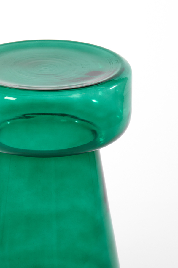 Bijzettafel Dakwa Ø30x50 cm| Glas groen