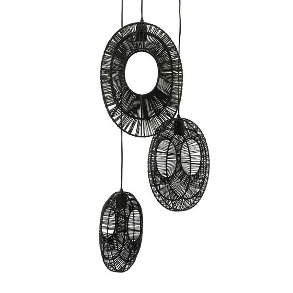 Hanglamp Pendant lamp Ovo cluster round | Black